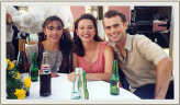 Lizzy, Ivonne and Robin at Tía Petra's golden wedding